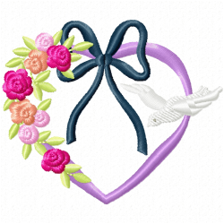 Hearts Embroidery Design 1